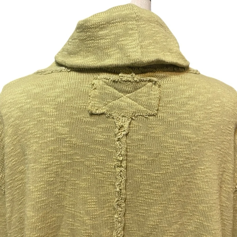 Free People Timmy Turtleneck Moss Green Cowlneck‎ Pullover Oversized Sweater XS